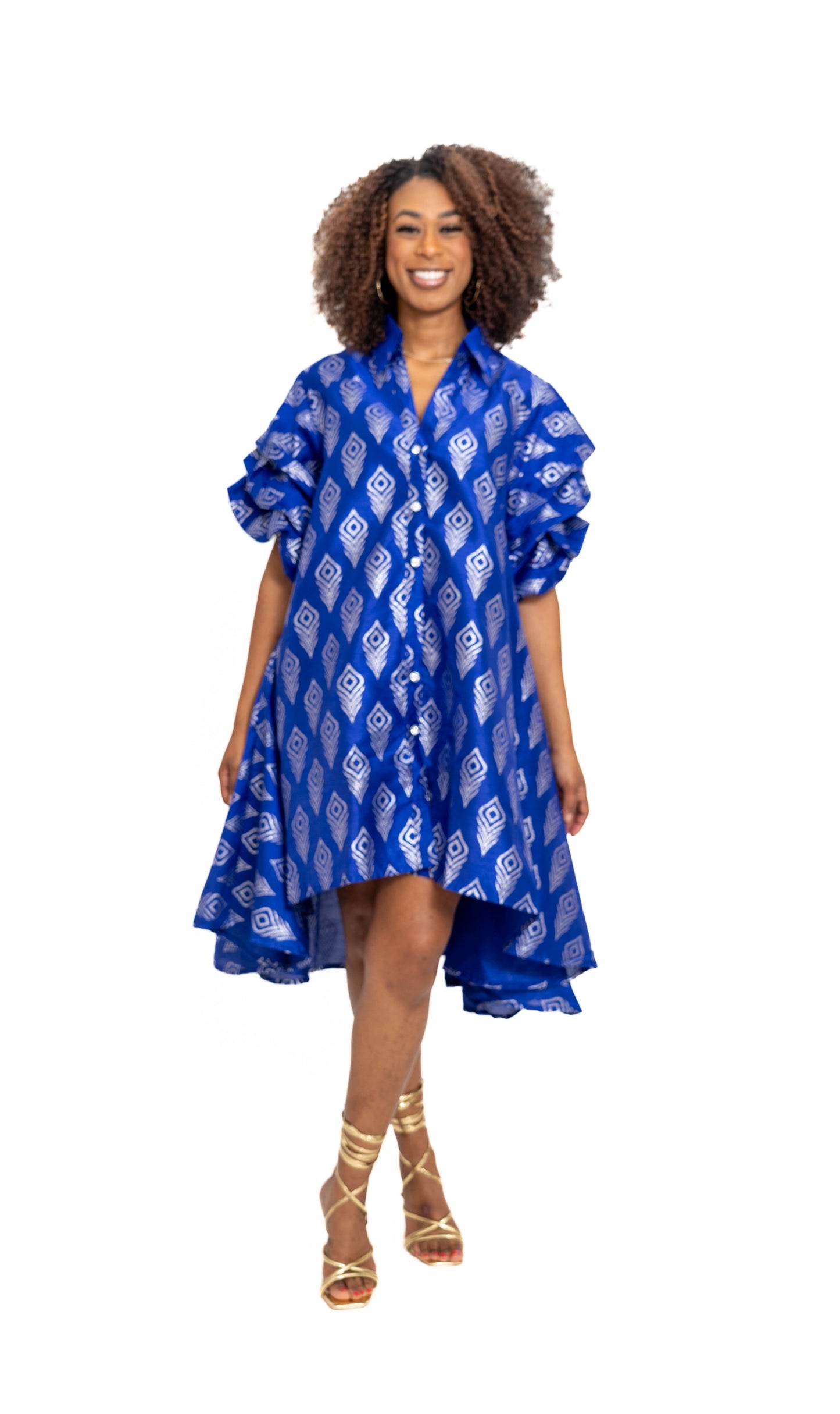 Blue n Silver Swing Tunic