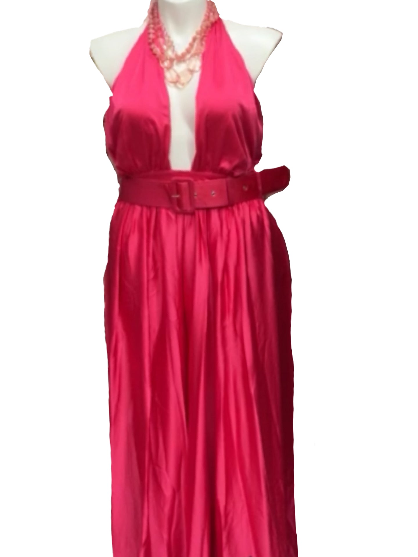 Fuchsia Halter Jumpsuit