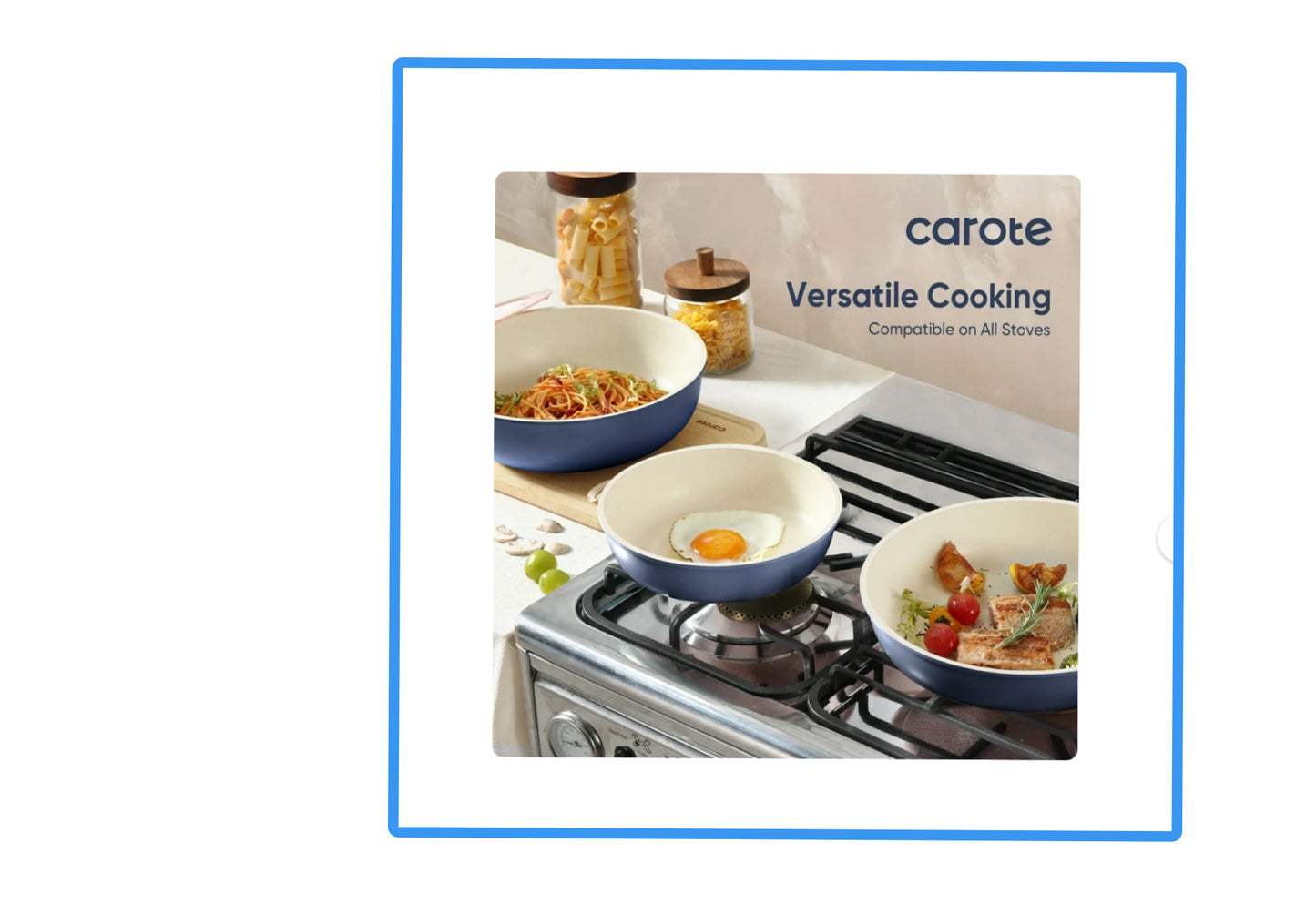 Blue 4piece non stick cook collection