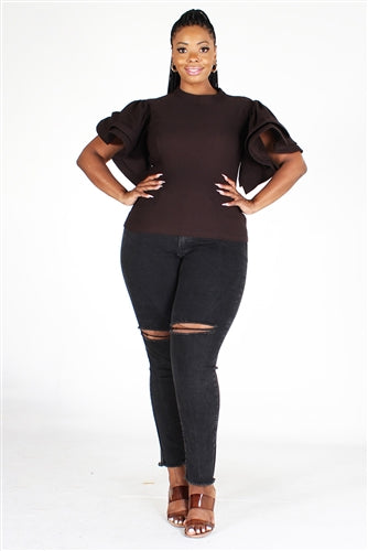 Big Flutter sleeve top