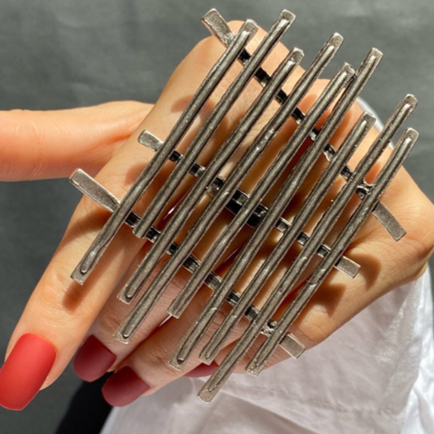 Across the tracks silver ring