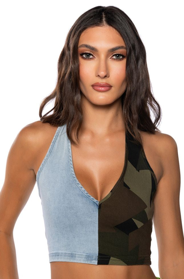 Best of both worlds camo halter 2x