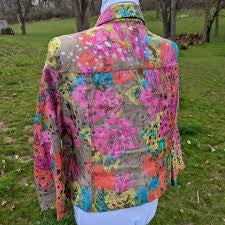 Ruby Rd multi burnout blouse 10P