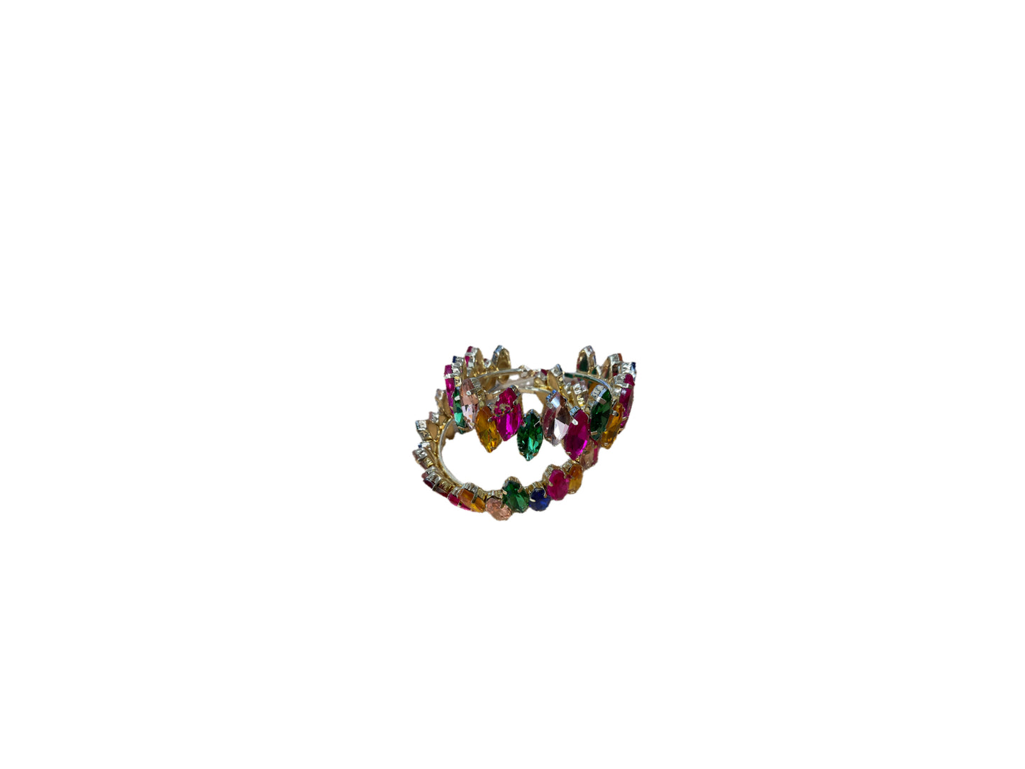 Rainbow Gemstone Hoops