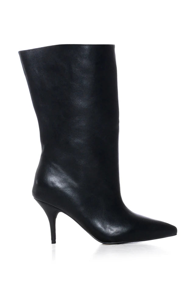 Black Kitten Heel Boots