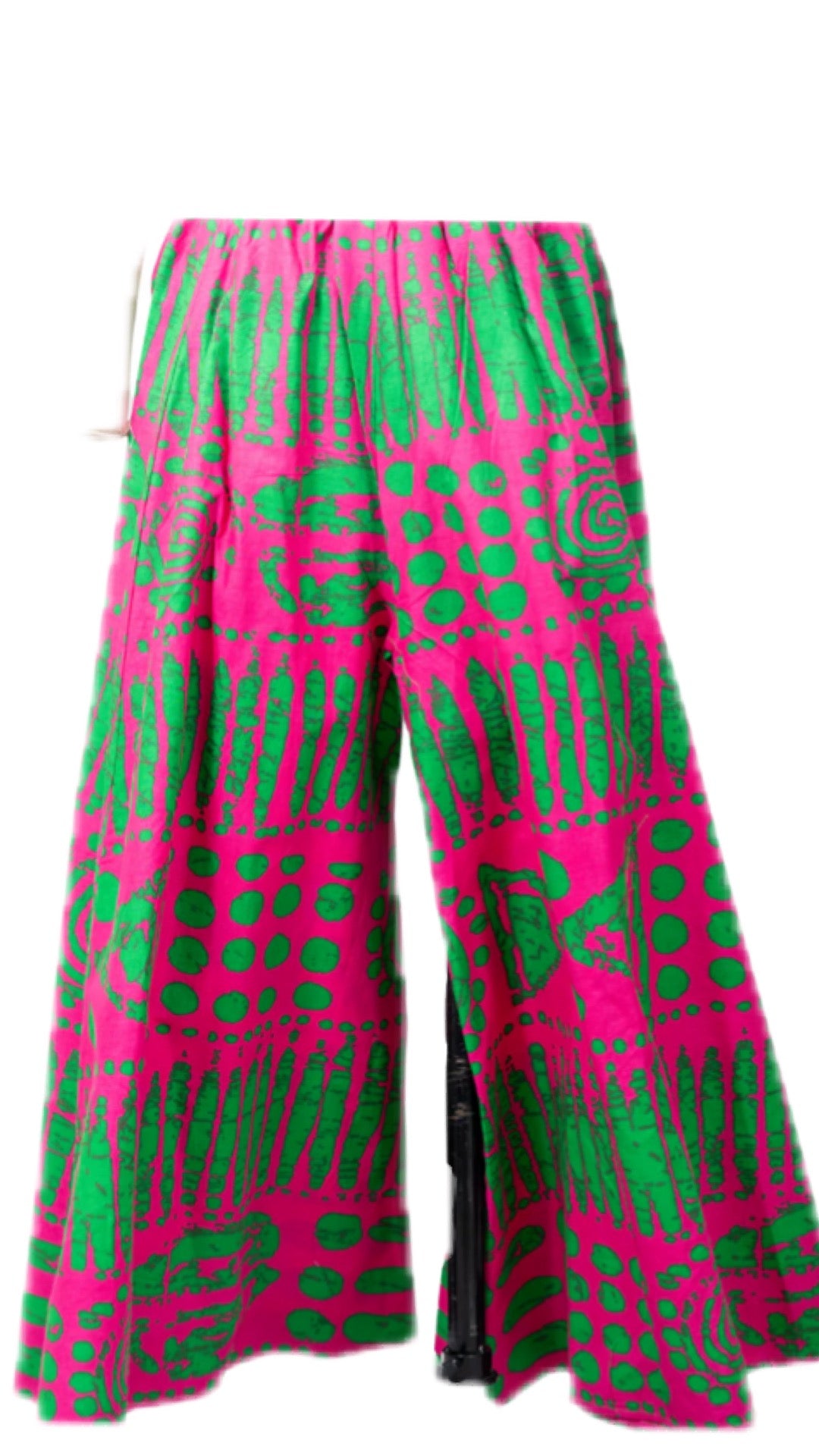 Pink Green Wide Leg Palazzo