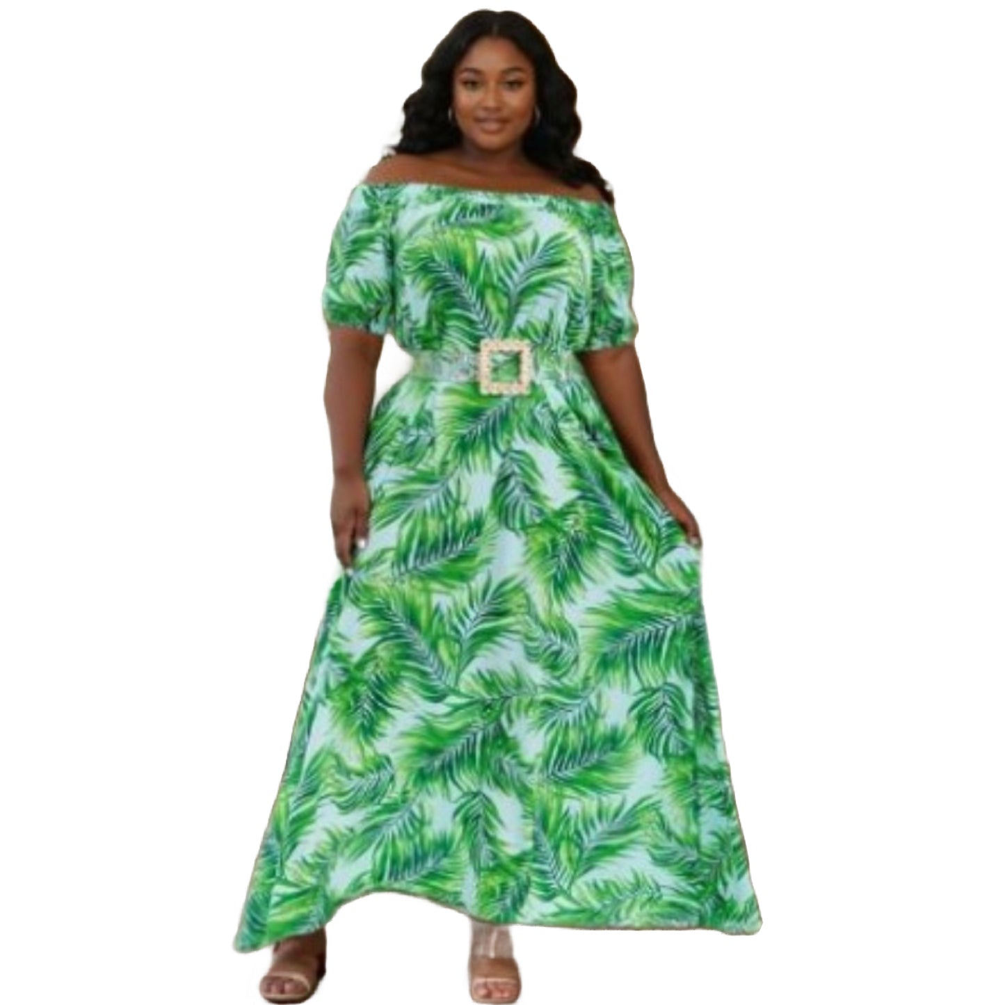 Green Bouquet Fern Maxi