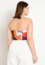 ELOQUI TIE FRONT STRAPLESS TOP 20