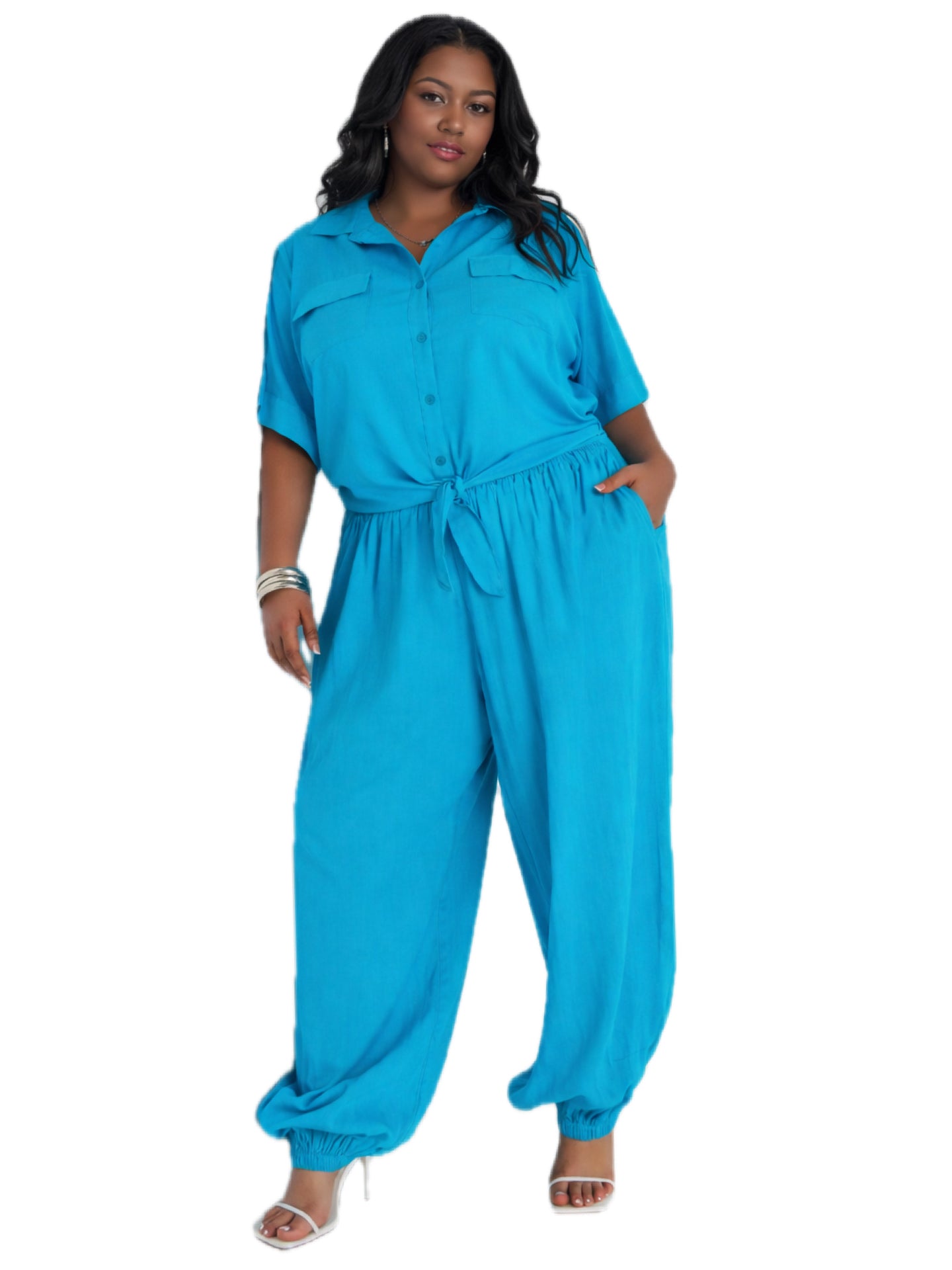 Turquoise Genie Pant Set