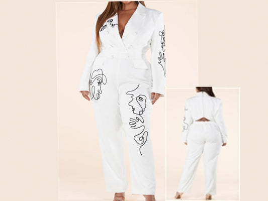 Oh Sheila! Jumpsuit 2x OFF WHITE