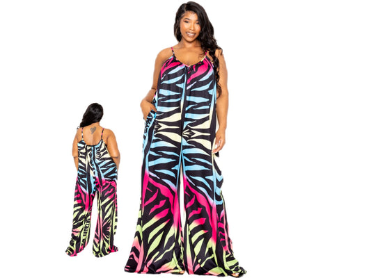 Cotton Candy Zebra Jumpsuit