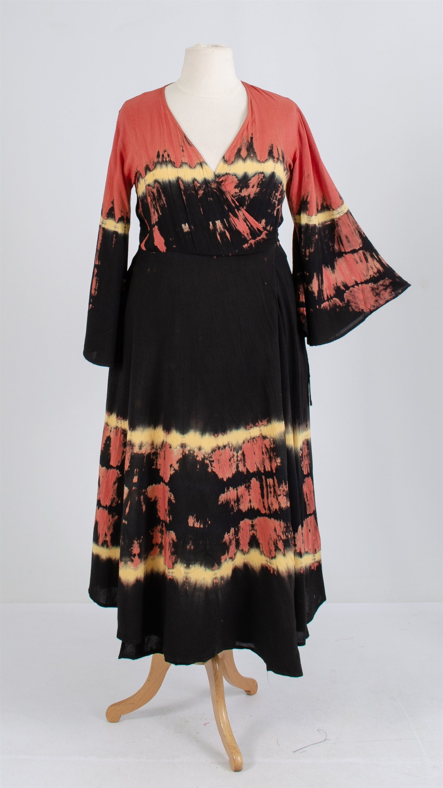 Ankara Tie Dye Wrap Dress O/S