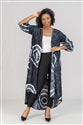 Hypnotic tie dye duster BLACK