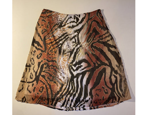 Cato Animal Print Chiffon Skirt 16