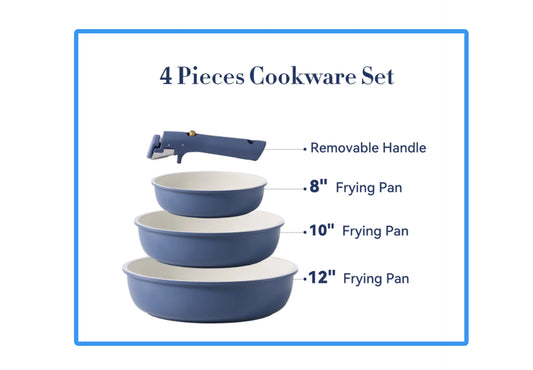 Blue 4piece non stick cook collection