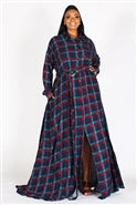 Pure plaid maxi green