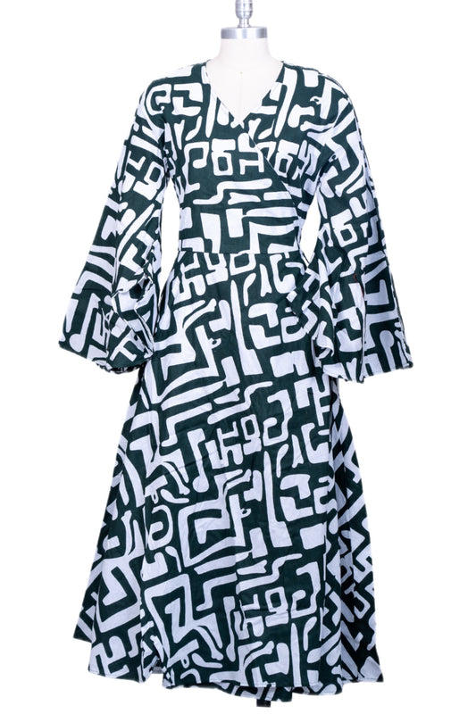 Its a Vibe Wrap Dress Hunter O/S (2X)