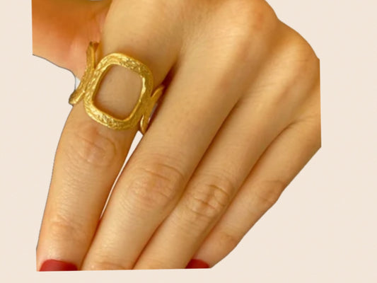 5 ring band gold