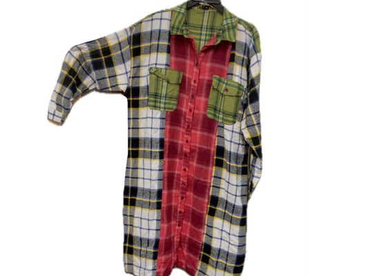 Long LumberJill plaid shirt (red)