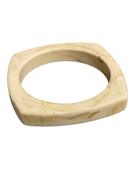 Cream Square Round Bangle (B)