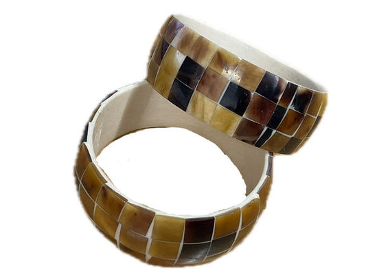 Wood Pieces Acrylic bangle