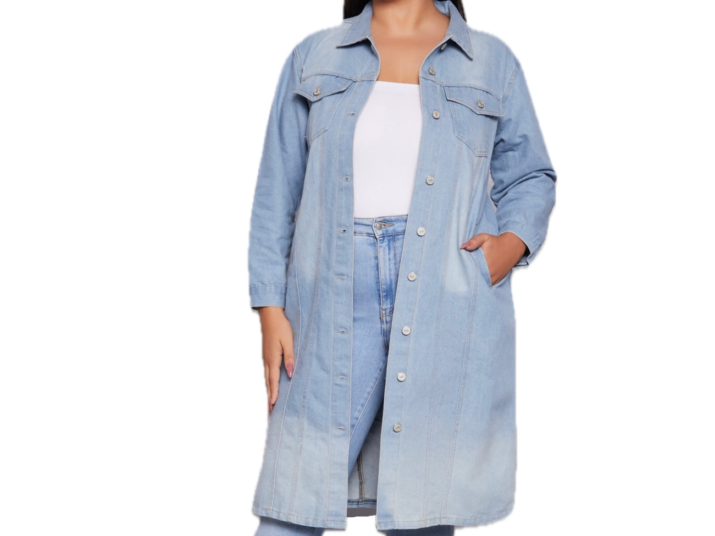 Denim Coat Jacket 2x