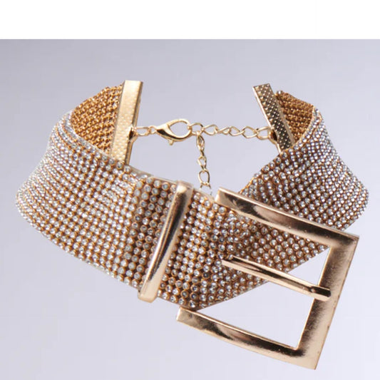 Bad Girl Belted Choker Necklace