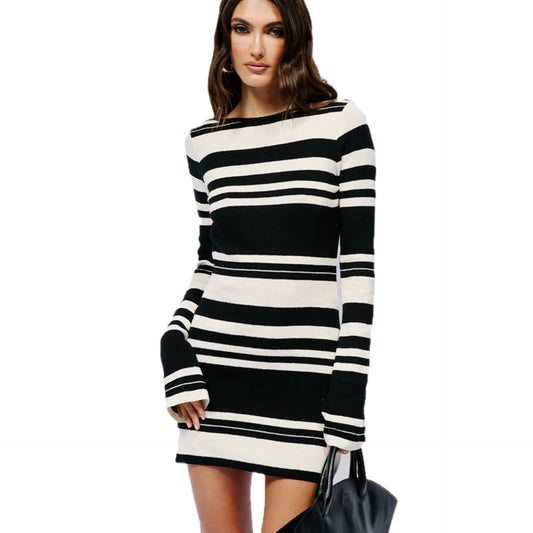 Such a Tease B/W Knit Mini 2x