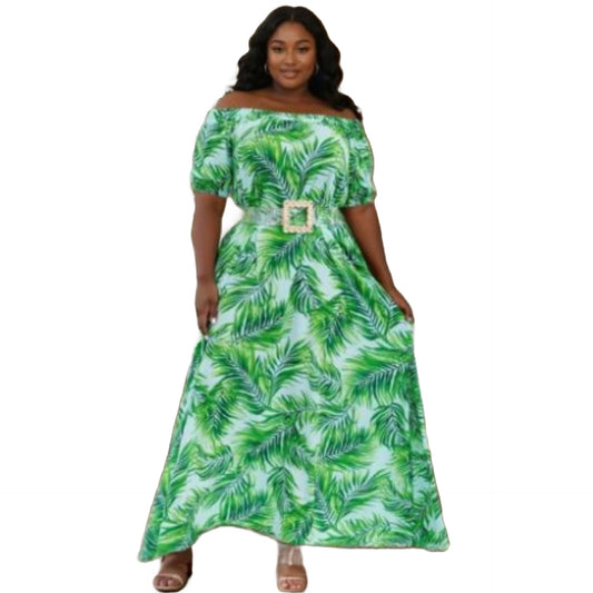 Green Bouquet Fern Maxi