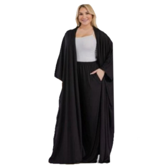 Classy Black Duster Set