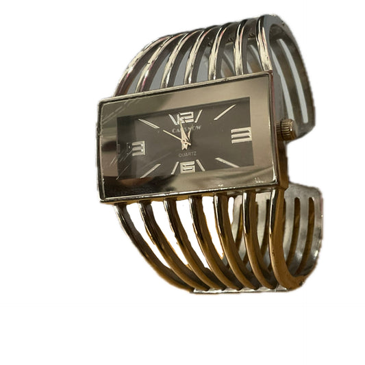 Gun metal caged watch