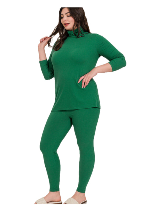 Green Turtleneck Leisure set