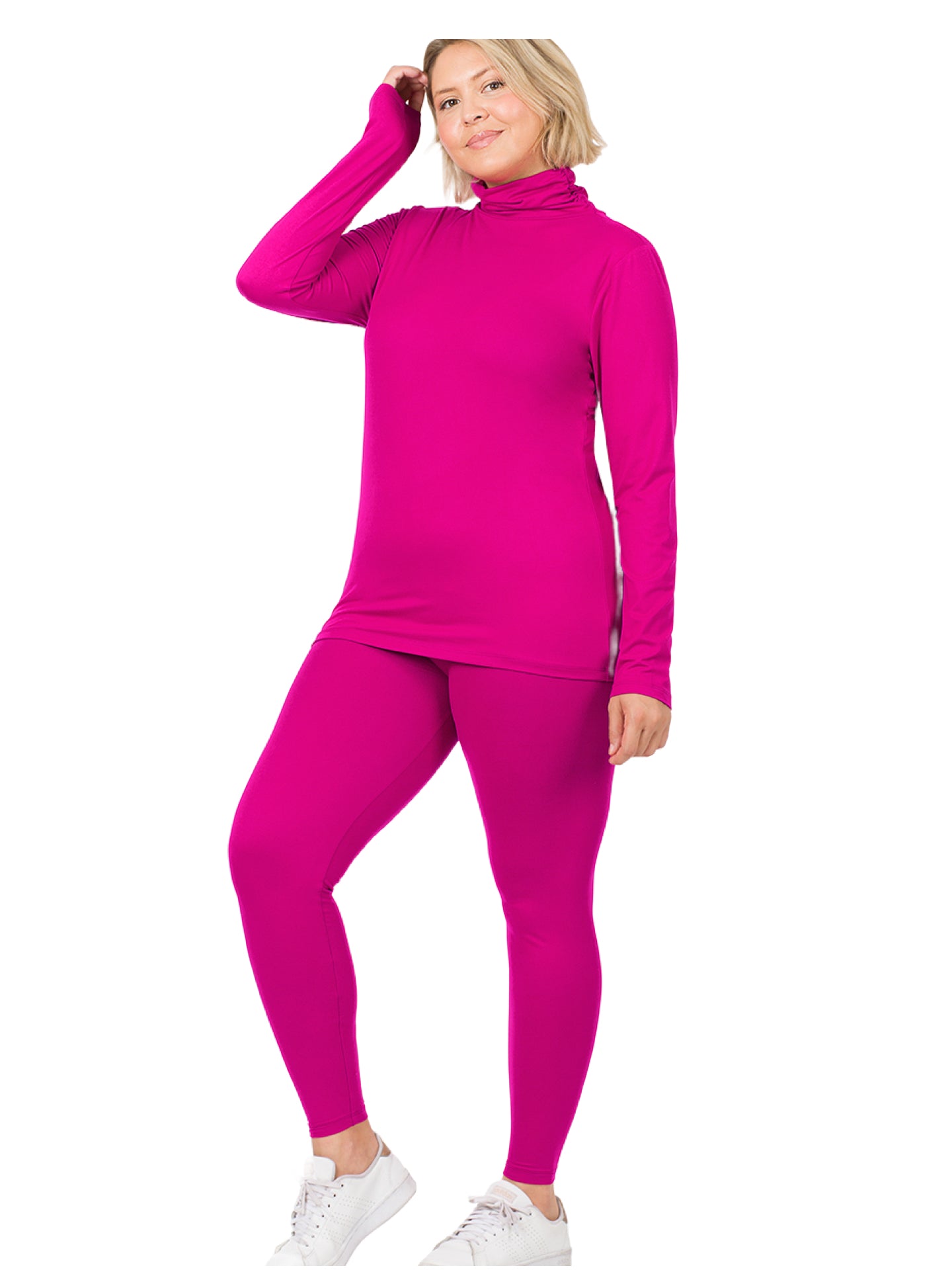 Magenta Turtleneck Leisure set