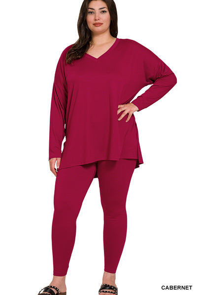 Cabernet V neck Leisure set
