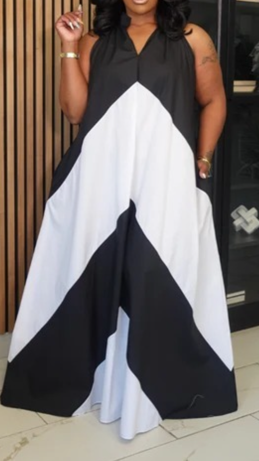Classic Luxury Black White Maxi