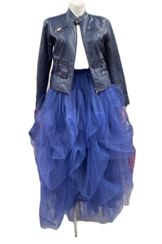 Blue Tulle Maxi Lg