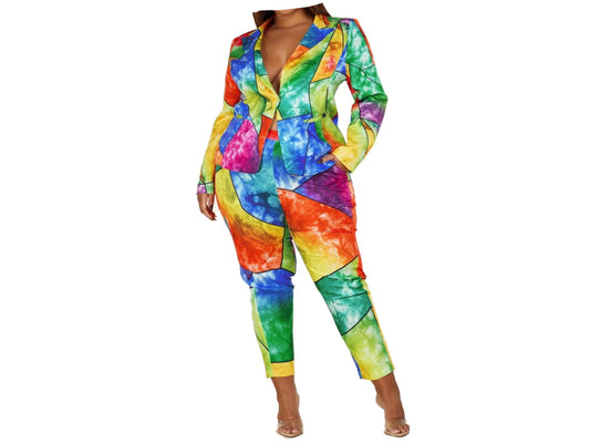 Watercolors 2pc suit