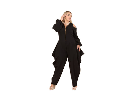 Cold Shoulder Slouch Jumpsuit (LS))